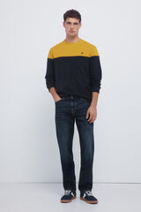 Springfield Camiseta manga larga piqu&eacute; cortes azul