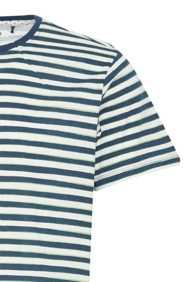 Blend Camiseta Manga Corta Rayas azul