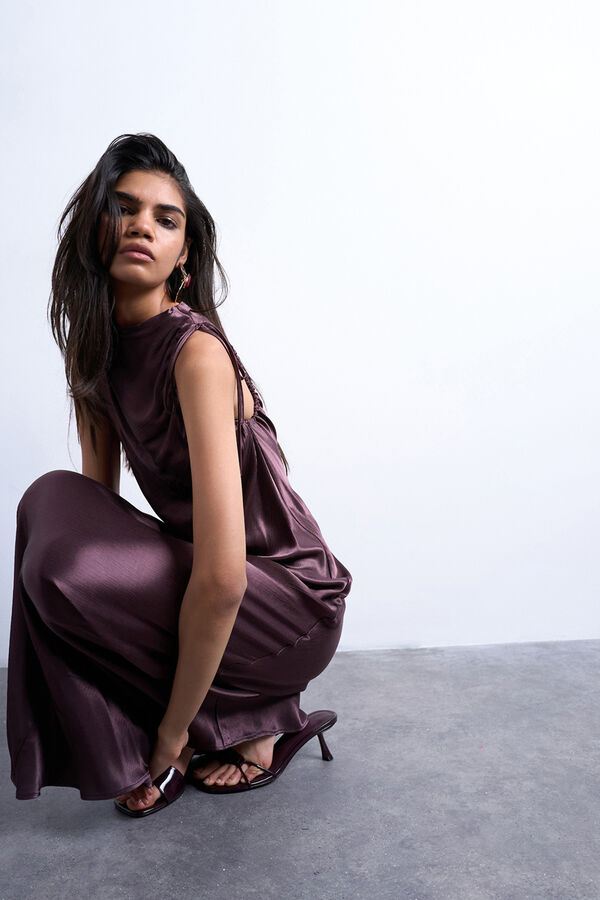 Topshop Vestido maxi longo em viscose LENZING&trade; ECOVERO&trade; rosa