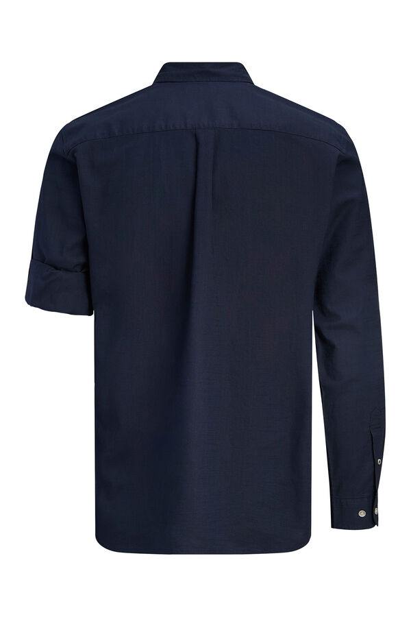 Jack & Jones Camisa manga comprida em algod&atilde;o azul