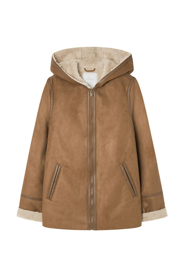 Springfield Sobretudo dupla face capuz  cru