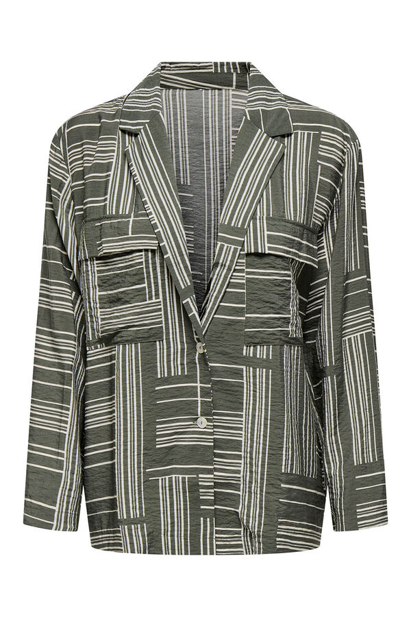 JDY Camisa manga comprida estampada verde