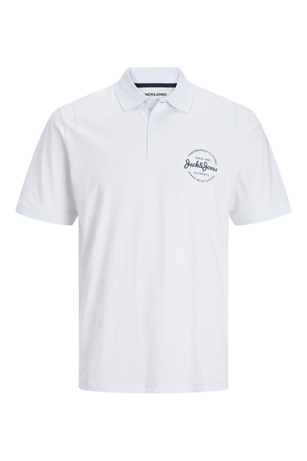 Jack & Jones PLUS Polo est&aacute;ndar fit blanco