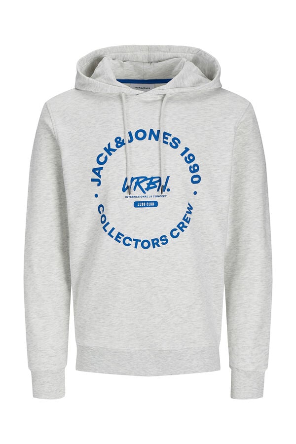 Jack & Jones Sweatshirt com capuz e ajuste padr&atilde;o branco