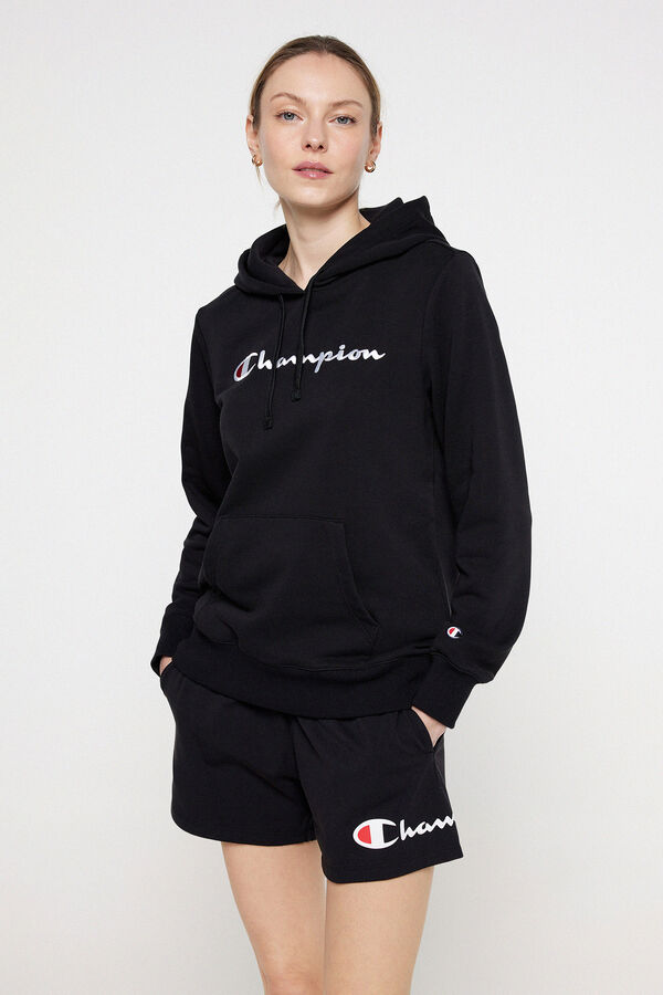 Champion Sudadera con capucha de mujer negro