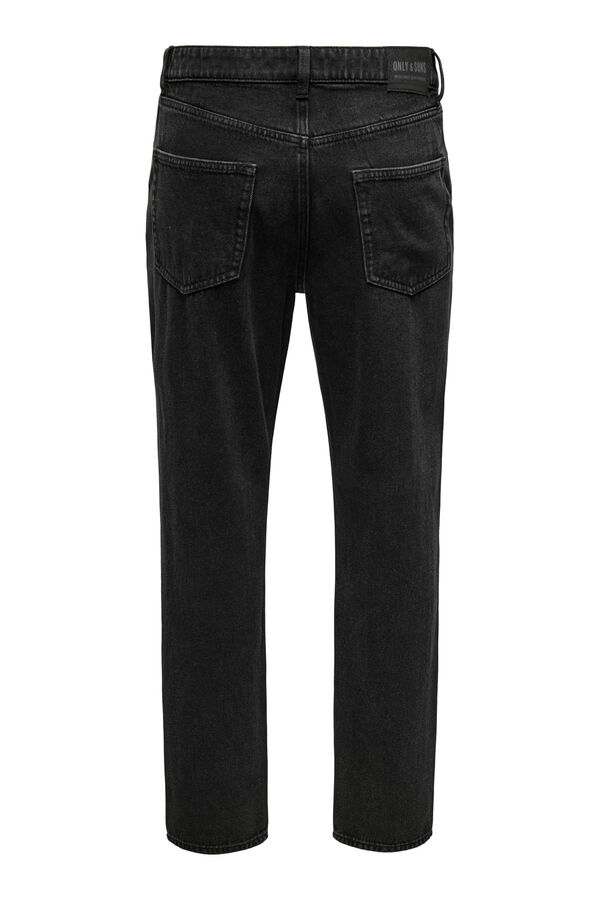 Only & Sons Cal&ccedil;a jeans reta preto