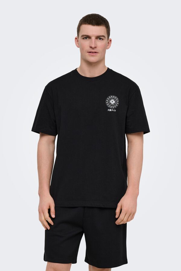 Only & Sons Pack 2 camisetas Jap&oacute;n negro