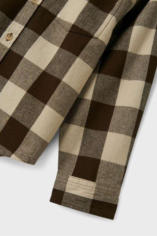 Name It Sobrecamisa con capucha de ni&ntilde;o marr&oacute;n