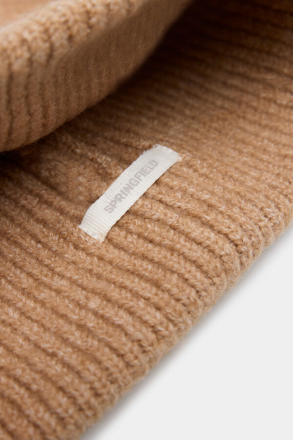 Springfield Gorro punto canal&eacute; tostado