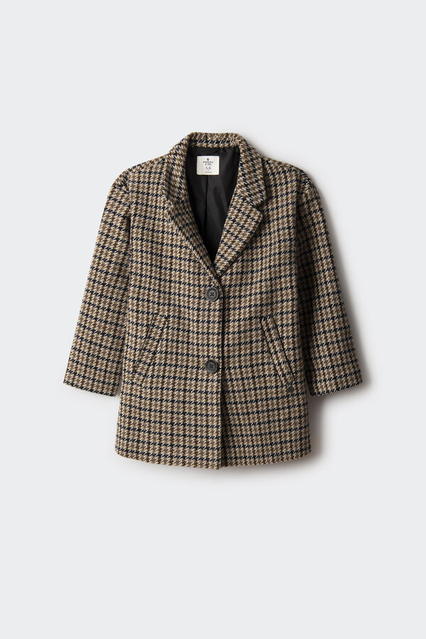 Springfield Kids Sobretudo quadrados menina cru