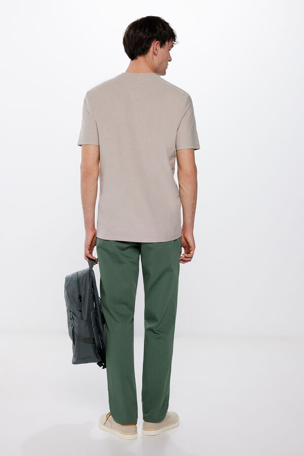Springfield Pantal&oacute;n chino color comfort slim fit verde