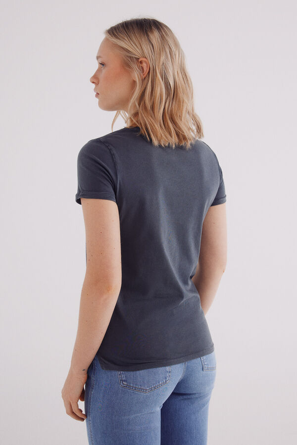 Springfield T-shirt efeito lavado cinzento