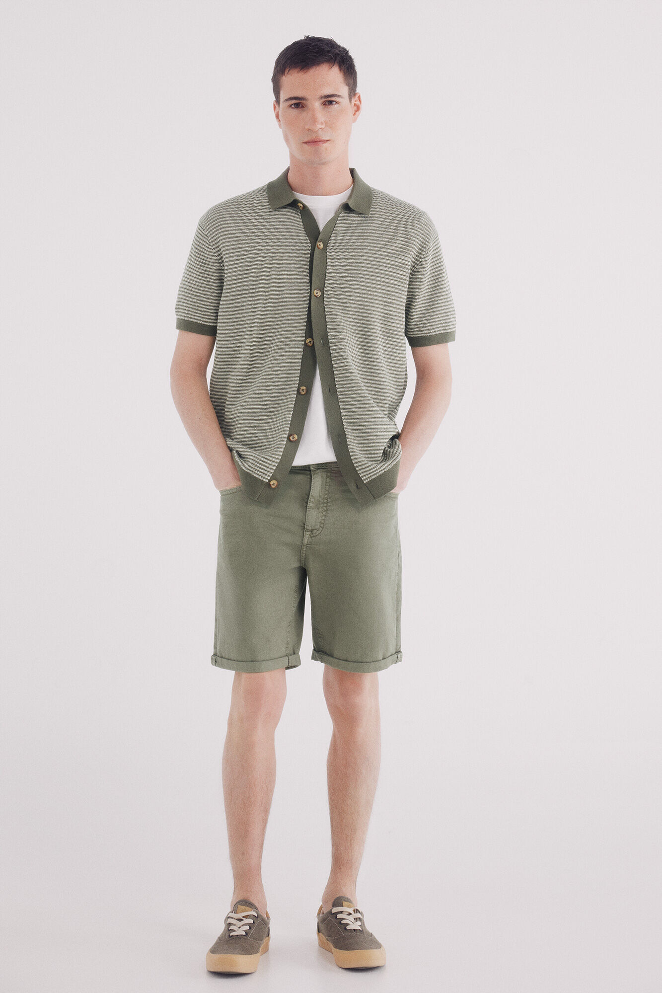 Springfield Bermuda color lavada slim fit