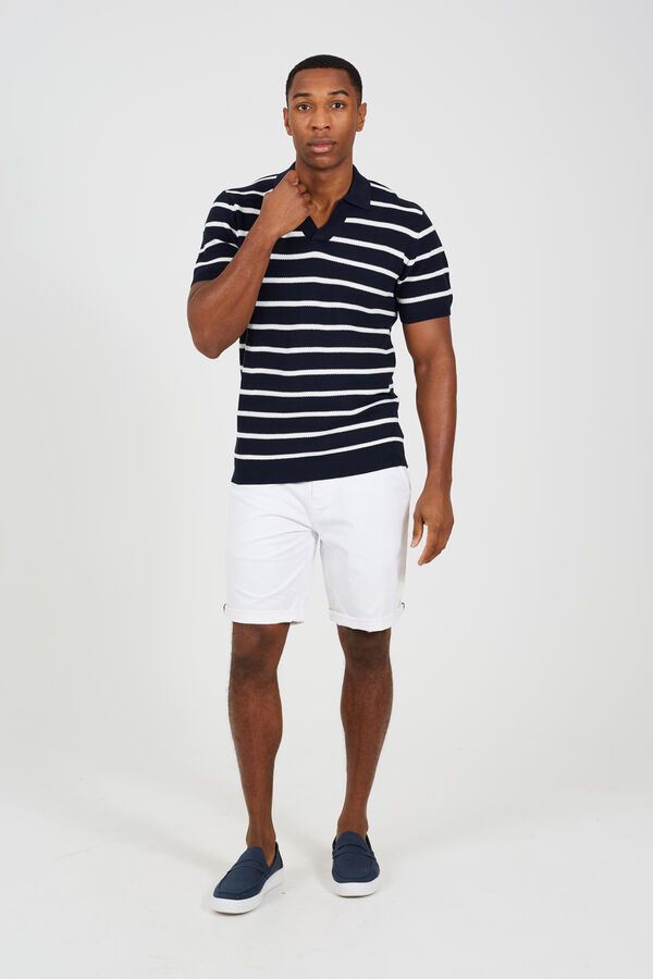 Brave Soul Short b&aacute;sico con cinco bolsillos blanco