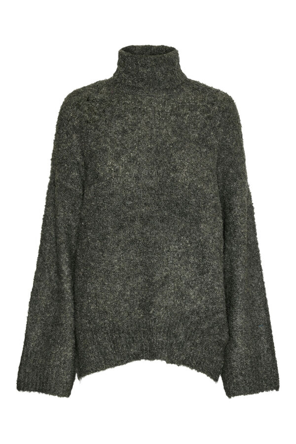 Pieces Camisola de malha cinzento