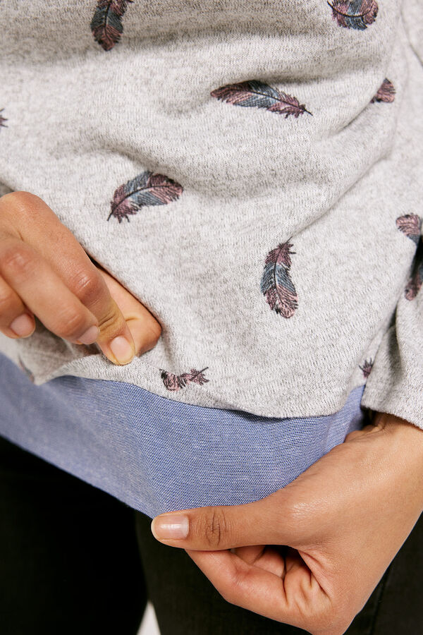 Springfield T-shirt estampada Bimatéria cinzento