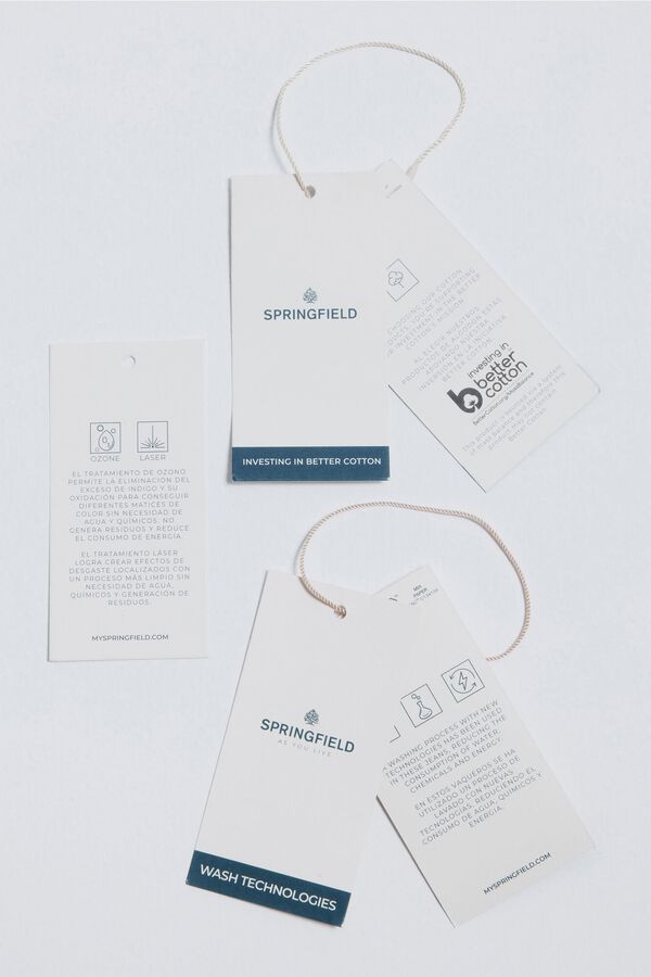 Springfield Jeans lavado oscuro regular fit turquesa