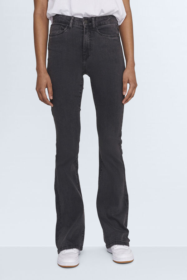 Noisy May Jeans Bootcut cinzento