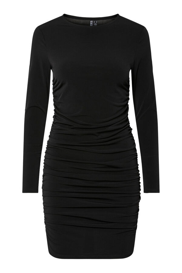 Pieces Vestido curto drapeado preto