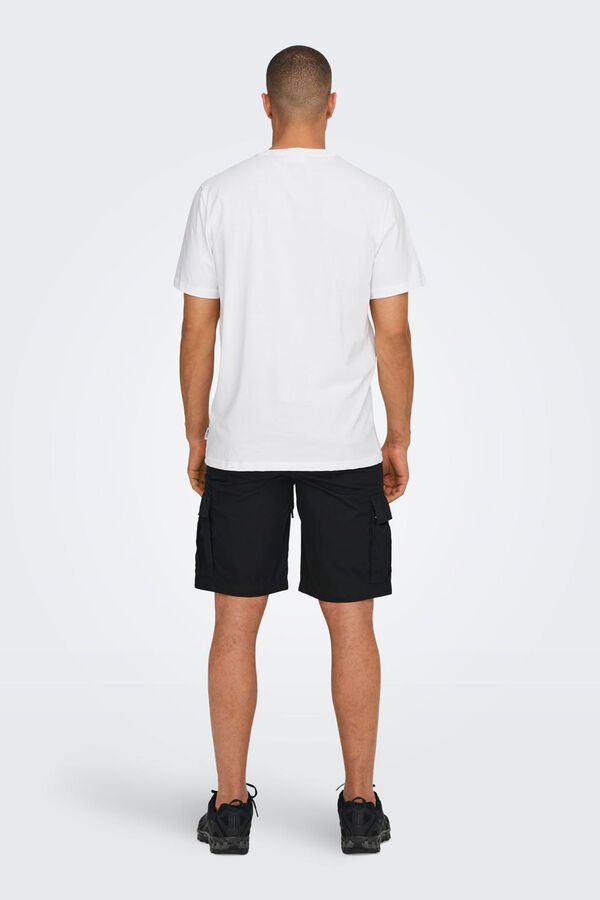 Only & Sons T-shirt com desenho frontal branco