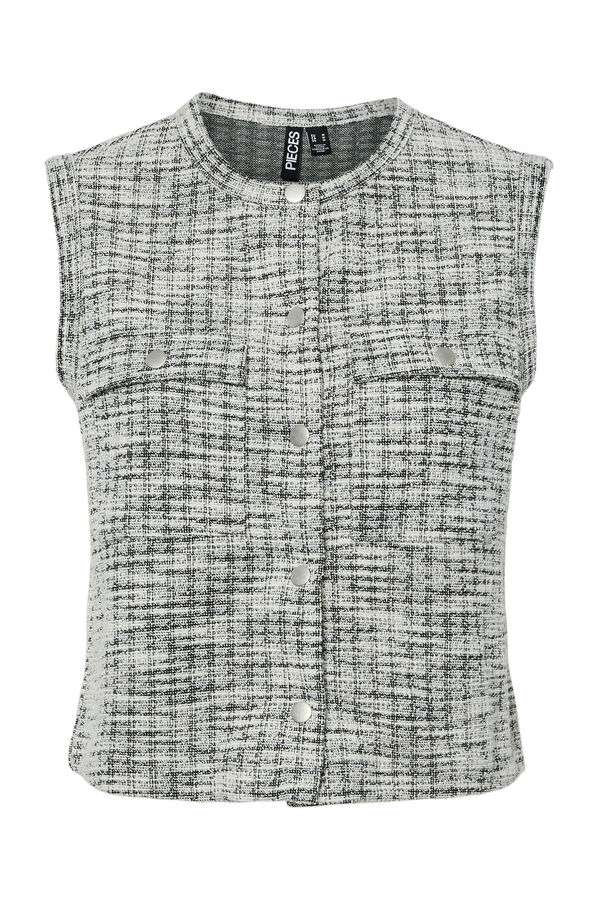 Pieces Chaleco con botones blanco