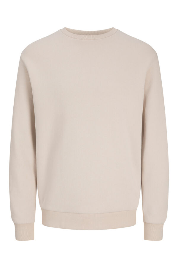 Jack & Jones Sweatshirt b&aacute;sico com gola redonda cinzento