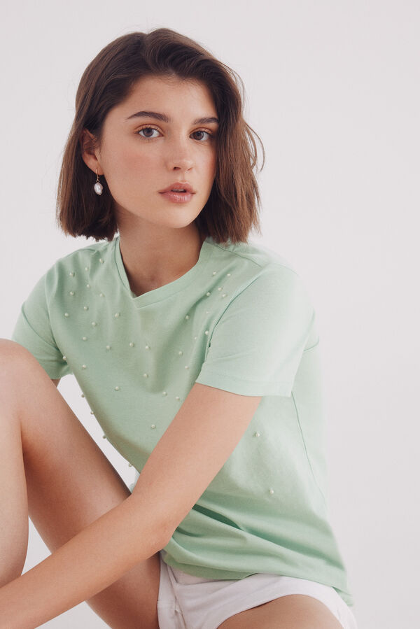 Springfield Camiseta perlas verde
