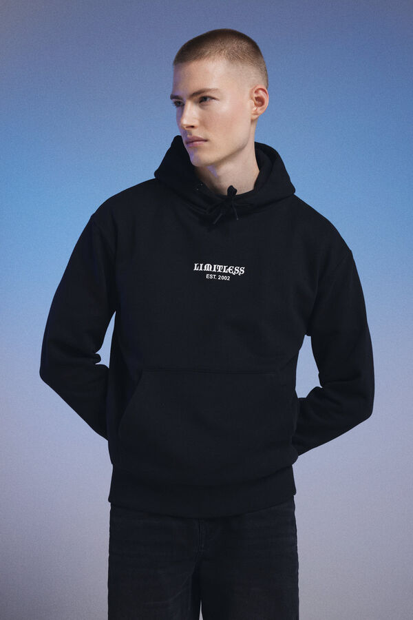 Springfield Sudadera capucha logo Pedri x Springfield negro