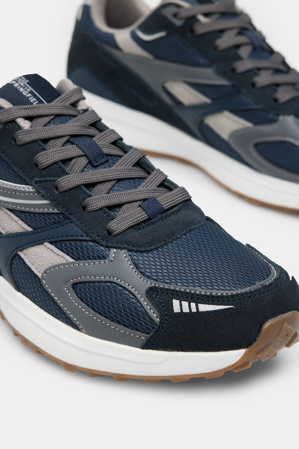 Springfield Zapatilla deportiva piel running azul