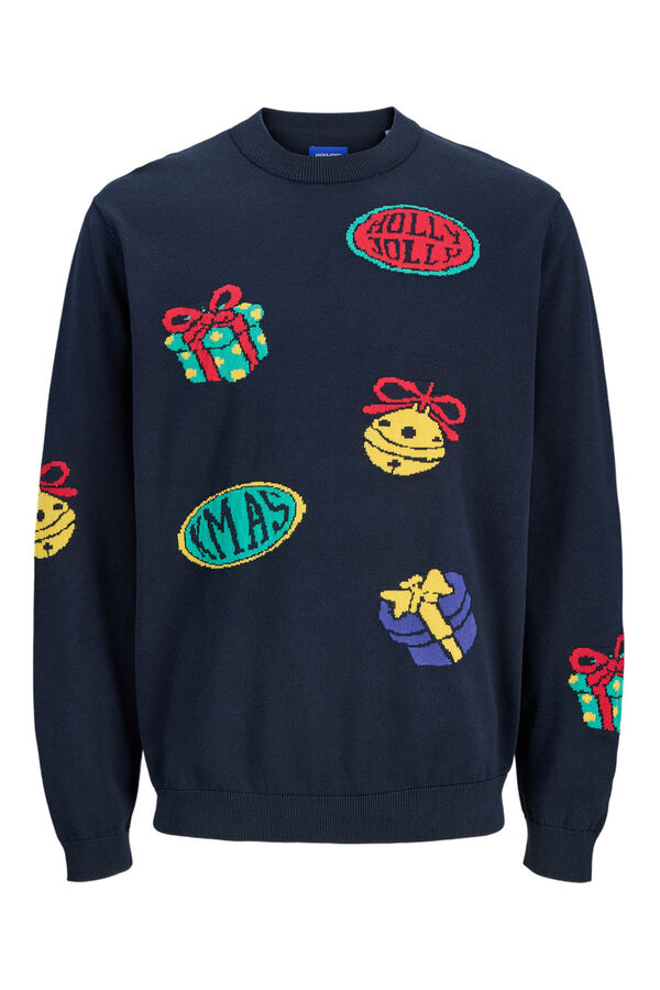 Jack & Jones Junior Jersey navide&ntilde;o de punto azul