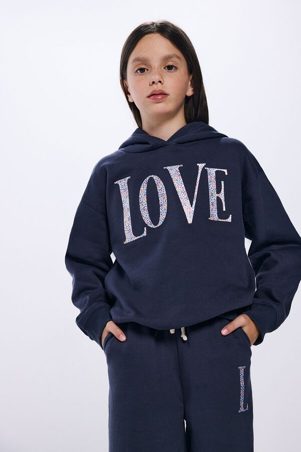 Springfield Kids AMOR moletom com Sweatshirt para menina azul