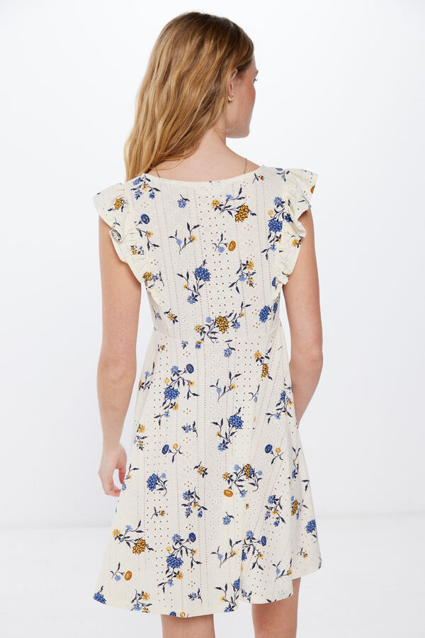 Springfield Vestido Bordado Suizo Estampado estampado
