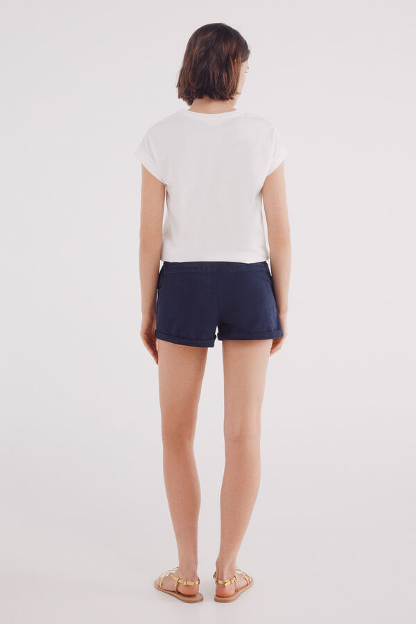 Springfield Shorts cal&ccedil;as chino com cinto azul