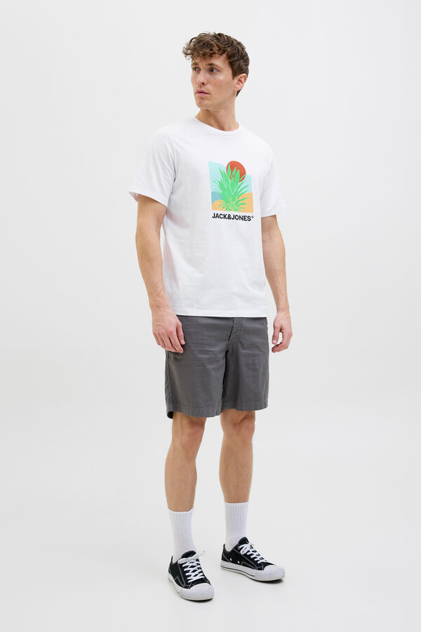Jack & Jones Camiseta regular fit estampada blanco