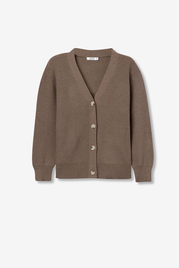 Tiffosi Cardigan Regular Casaco de malha cru
