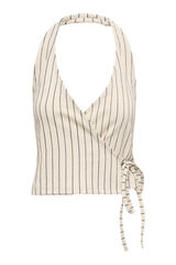 Only Top justo com halter  bege