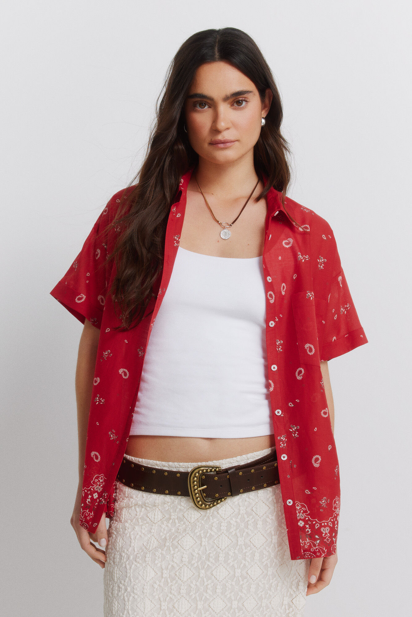 Springfield Camisa oversize estampada