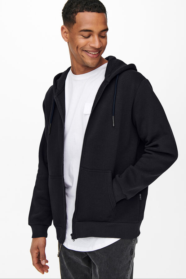 Only & Sons Sudadera con cremallera azul