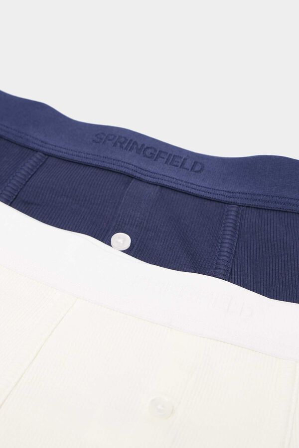 Springfield Pack 2 boxers em rib azul