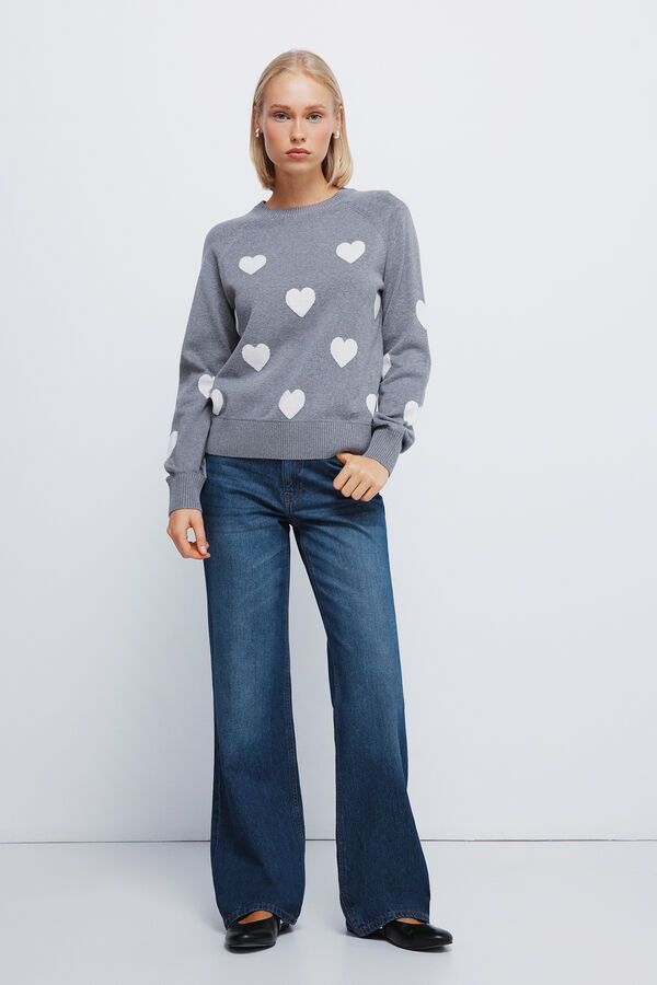Springfield Jersey intarsia corazones gris