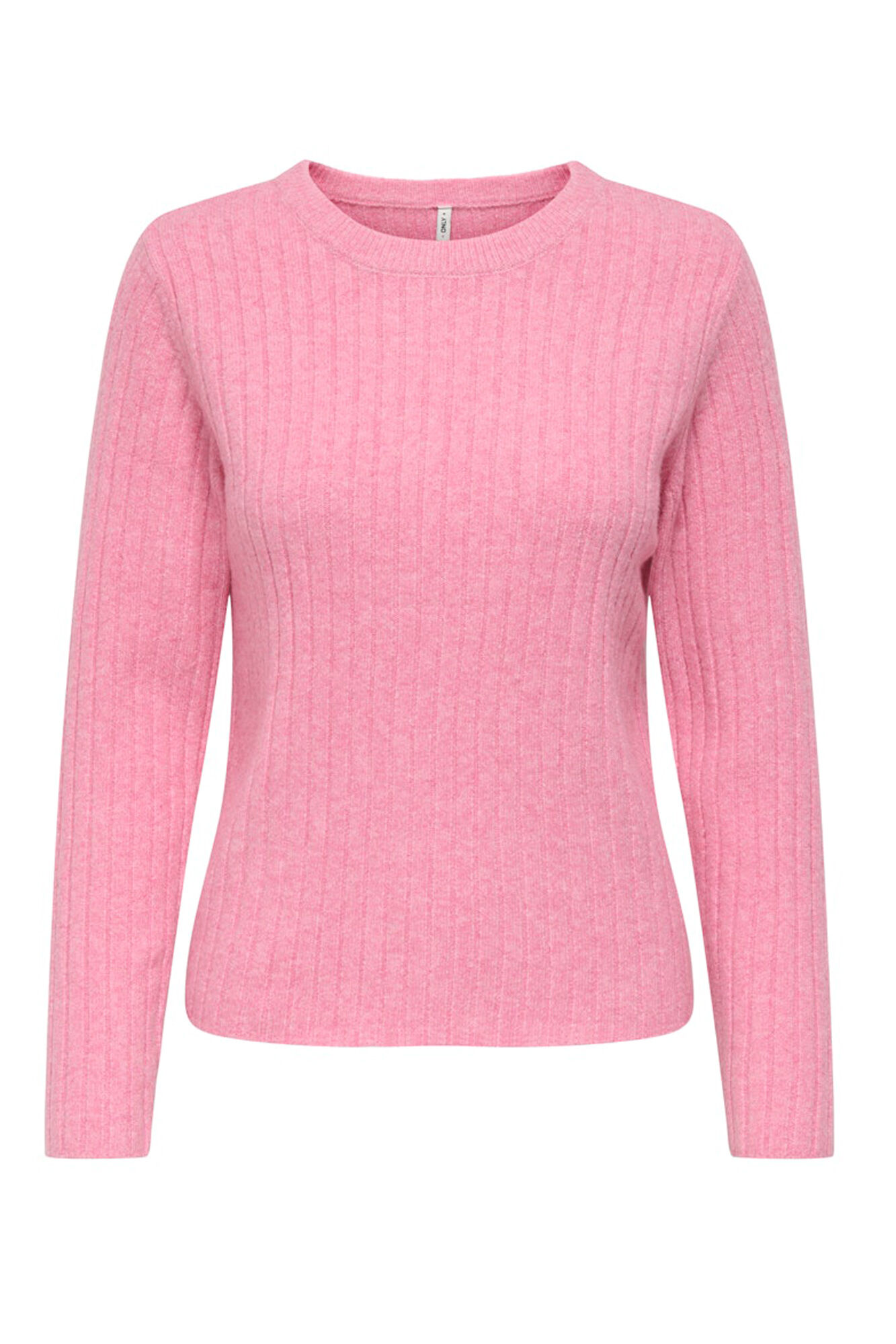 Only Jersey acanalado cuello redondo