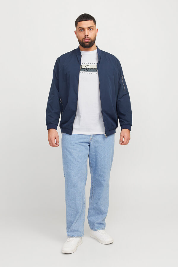 Jack & Jones PLUS T-shirt relaxed fit Plus branco