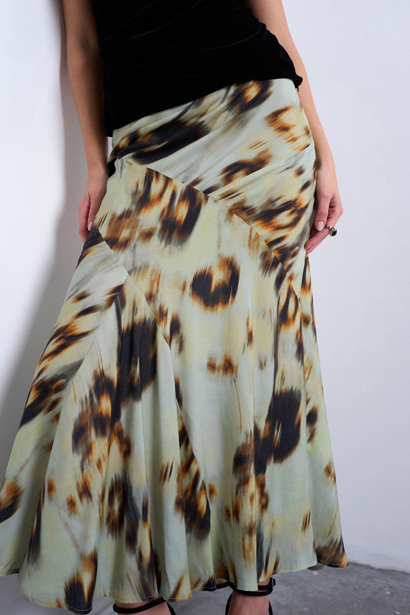 Topshop Saia midi de viscose