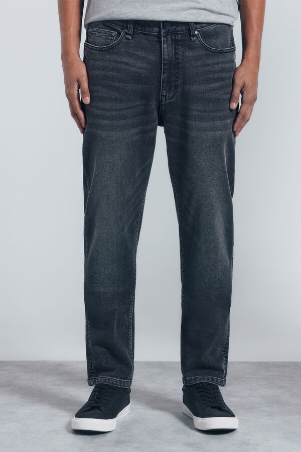Springfield Jeans skinny gris oscuro lavado gris