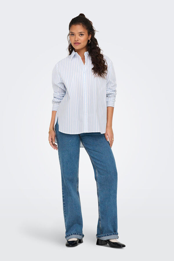 JDY Camisa de algod&atilde;o branco