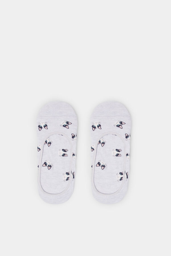 Springfield Meia invis&iacute;vel gato cinzento