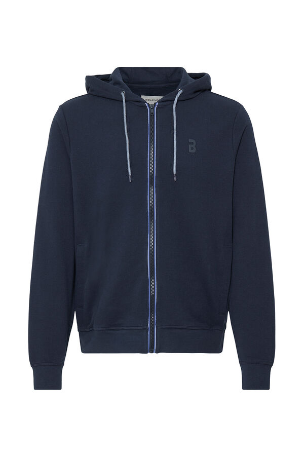 Blend Sudadera piqu&eacute; con capucha azul
