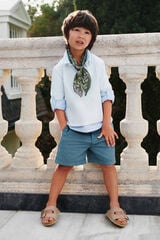 Springfield Kids Bermudas chino aos quadrados para menino azul