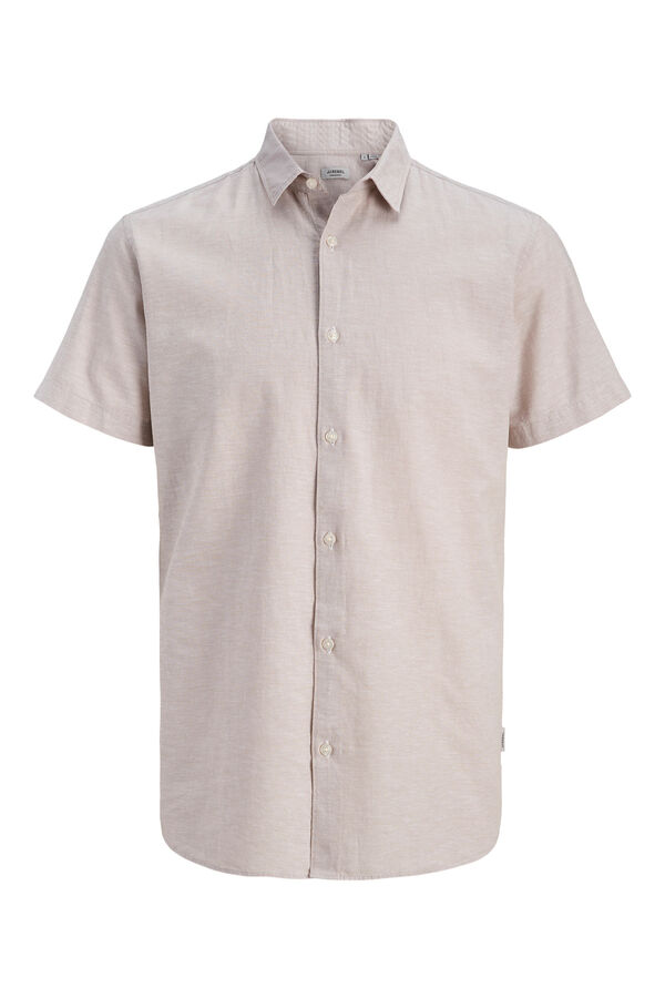 JJ REBEL Camisa comfort fit lino gris