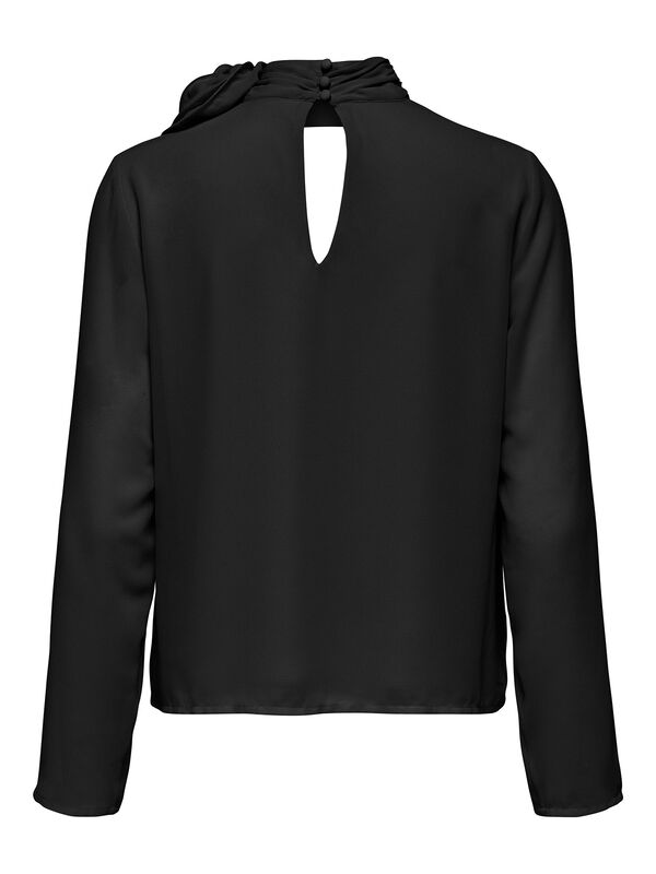 JDY Blusa manga larga flor negro